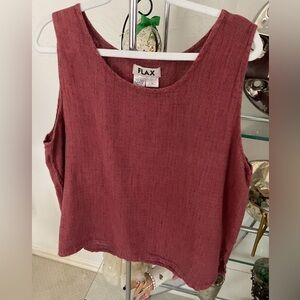 Flax Women's Tank Top - Deep Red